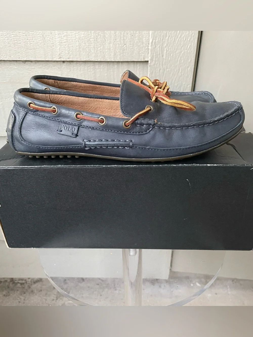 Ralph Lauren Polo Navy Blue Loafers size 8D